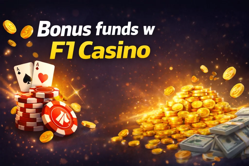 Bonus funds w F1 Casino – baner promocyjny PL